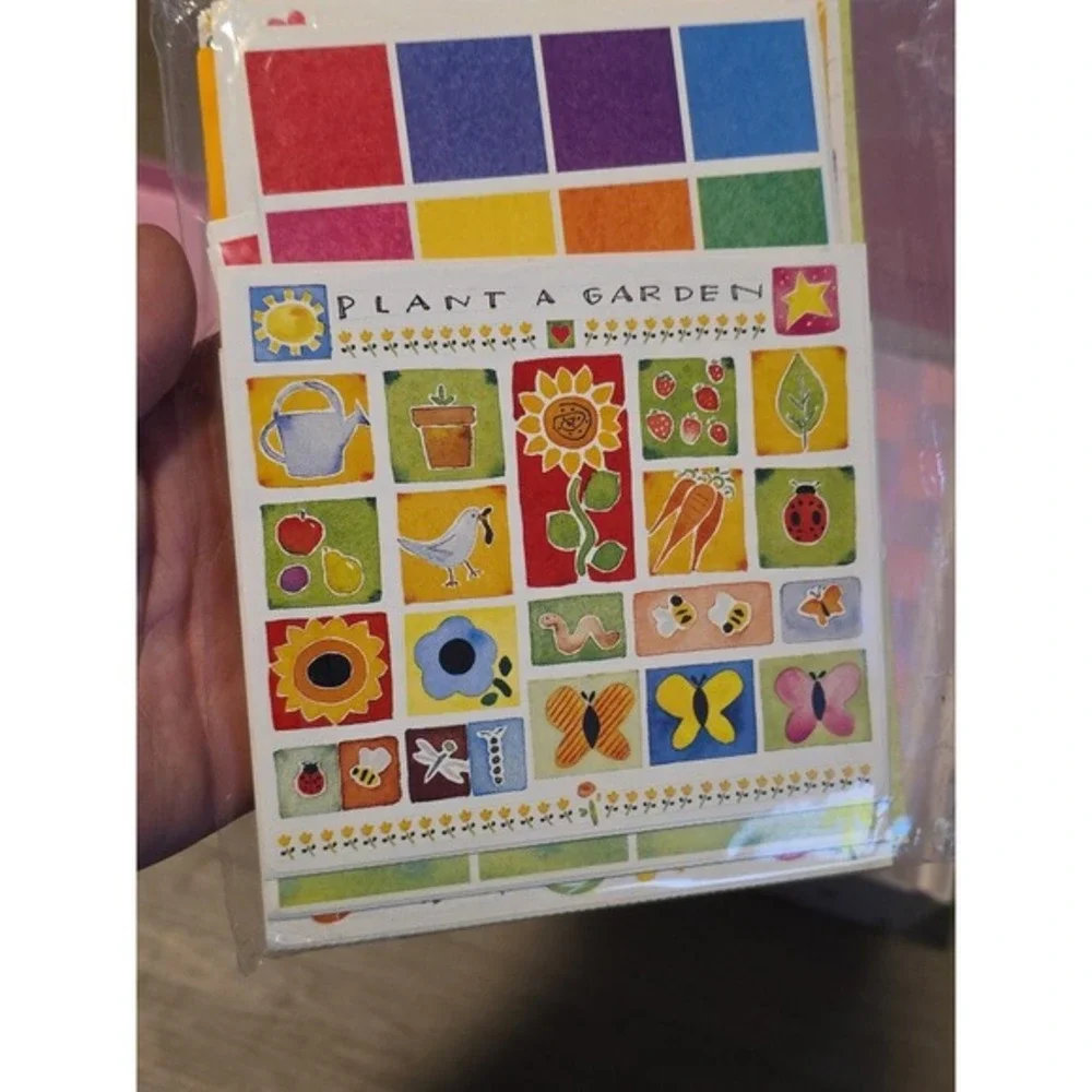 Kathy Davis WATERCOLORS Craft Scrapbook Photo Album Organizer Box‎ Stickers NEW